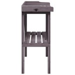 vidaXL Masă de plante cu raft, gri, 78x38x82,5 cm, lemn masiv de brad vidaXL Masă de plante cu raft, gri, 78x38x82,5 cm, lemn masiv de brad