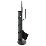 vidaXL Set de unelte pentru șemineu, 5 piese, 23x15x66 cm, oțel
