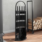 vidaXL Set de unelte pentru șemineu, 5 piese, 23x15x66 cm, oțel vidaXL Set de unelte pentru șemineu, 5 piese, 23x15x66 cm, oțel