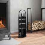 vidaXL Set de unelte pentru șemineu, 5 piese, 23x15x66 cm, oțel vidaXL Set de unelte pentru șemineu, 5 piese, 23x15x66 cm, oțel