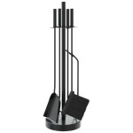 vidaXL Set de unelte pentru șemineu, 5 piese, 18x66 cm, oțel