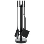vidaXL Set de unelte pentru șemineu, 5 piese, 18x56 cm, oțel vidaXL Set de unelte pentru șemineu, 5 piese, 18x56 cm, oțel
