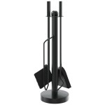 vidaXL Set de unelte pentru șemineu, 5 piese, 18x56 cm, oțel vidaXL Set de unelte pentru șemineu, 5 piese, 18x56 cm, oțel
