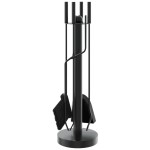 vidaXL Set de unelte pentru șemineu, 5 piese, 18x56 cm, oțel vidaXL Set de unelte pentru șemineu, 5 piese, 18x56 cm, oțel