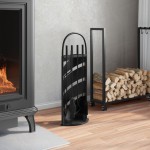 vidaXL Set de unelte pentru șemineu, 5 piese, 23x15x66 cm, oțel vidaXL Set de unelte pentru șemineu, 5 piese, 23x15x66 cm, oțel