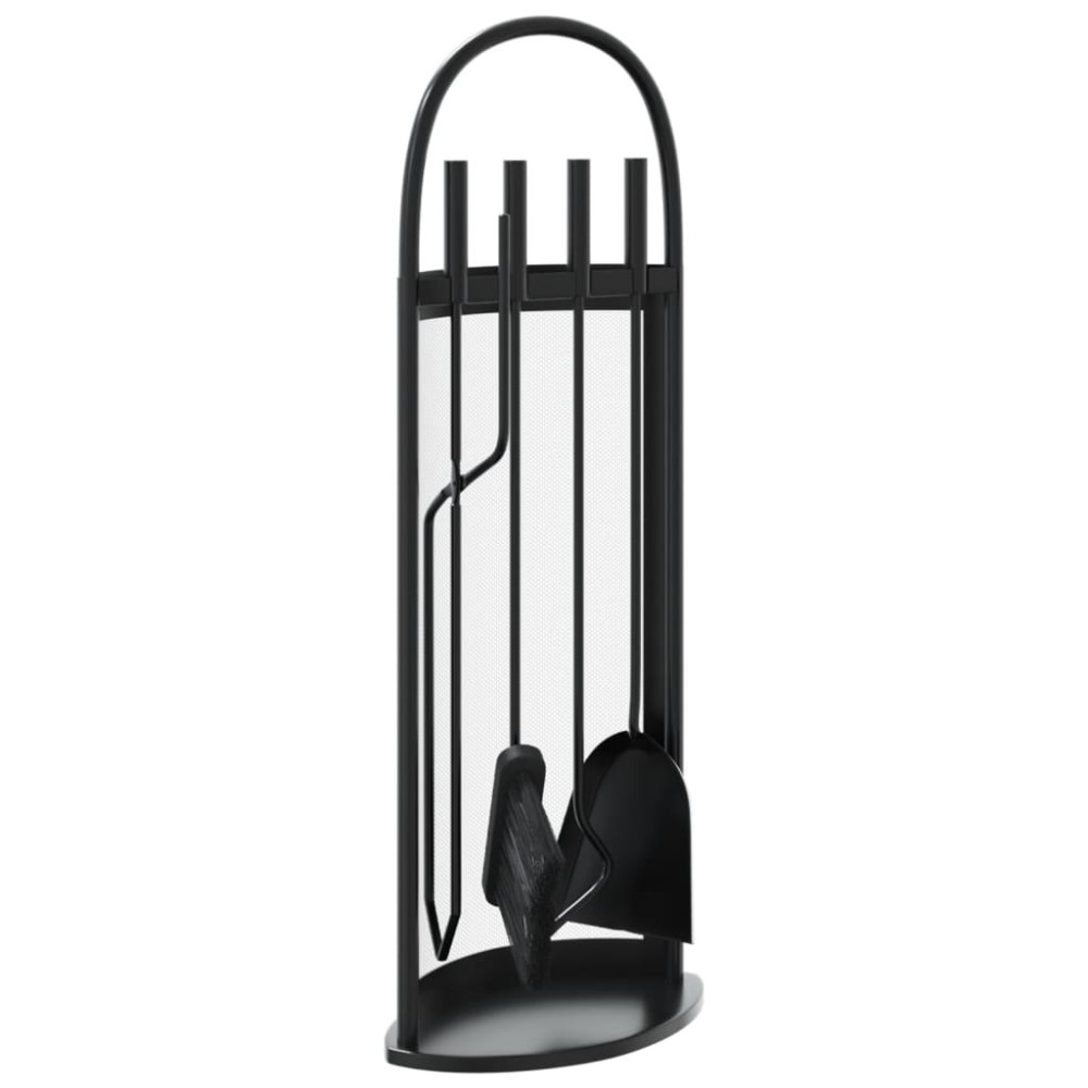 vidaXL Set de unelte pentru șemineu, 5 piese, 23x15x66 cm, oțel