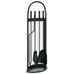 vidaXL Set de unelte pentru șemineu, 5 piese, 23x15x66 cm, oțel vidaXL Set de unelte pentru șemineu, 5 piese, 23x15x66 cm, oțel