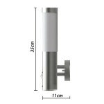 Lampă exterior din oțel inoxidabil cu senzor de mișcare 11 x 35 2 buc Lampă exterior din oțel inoxidabil cu senzor de mișcare 11 x 35 2 buc