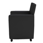 vidaXL Scaune de sufragerie, 6 buc., negru, piele ecologică