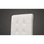 vidaXL Scaune de bucătărie, 4 buc., alb, piele ecologică