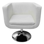 vidaXL Scaune de bar, 2 buc., alb, piele artificială vidaXL Scaune de bar, 2 buc., alb, piele artificială