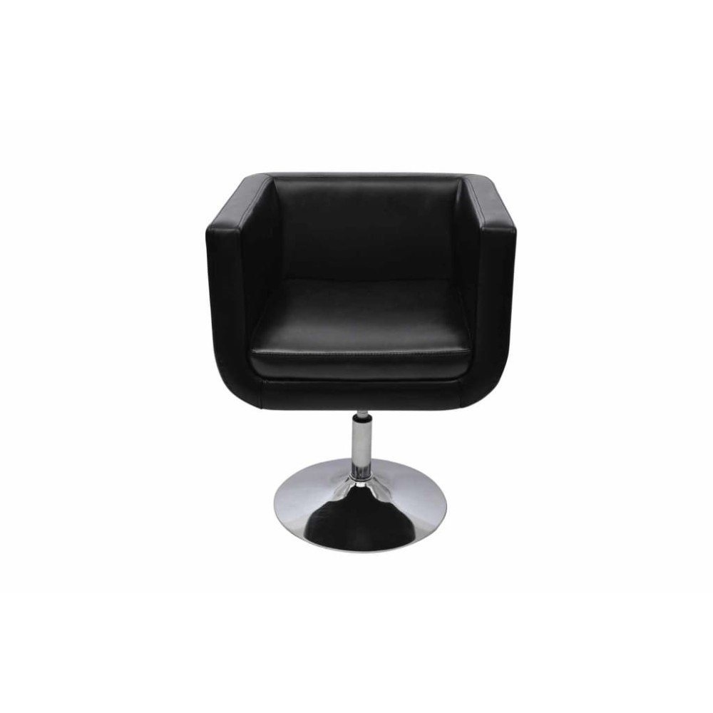 vidaXL Scaune de bar, 2 buc., piele artificială, negru