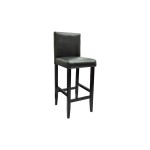 Masă de bar cu 4 scaune de bar, negru Masă de bar cu 4 scaune de bar, negru
