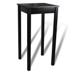 Masă de bar cu 2 scaune de bar, negru Masă de bar cu 2 scaune de bar, negru