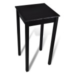 Masă de bar cu 2 scaune de bar, negru Masă de bar cu 2 scaune de bar, negru