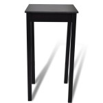 Masă de bar cu 2 scaune de bar, negru Masă de bar cu 2 scaune de bar, negru