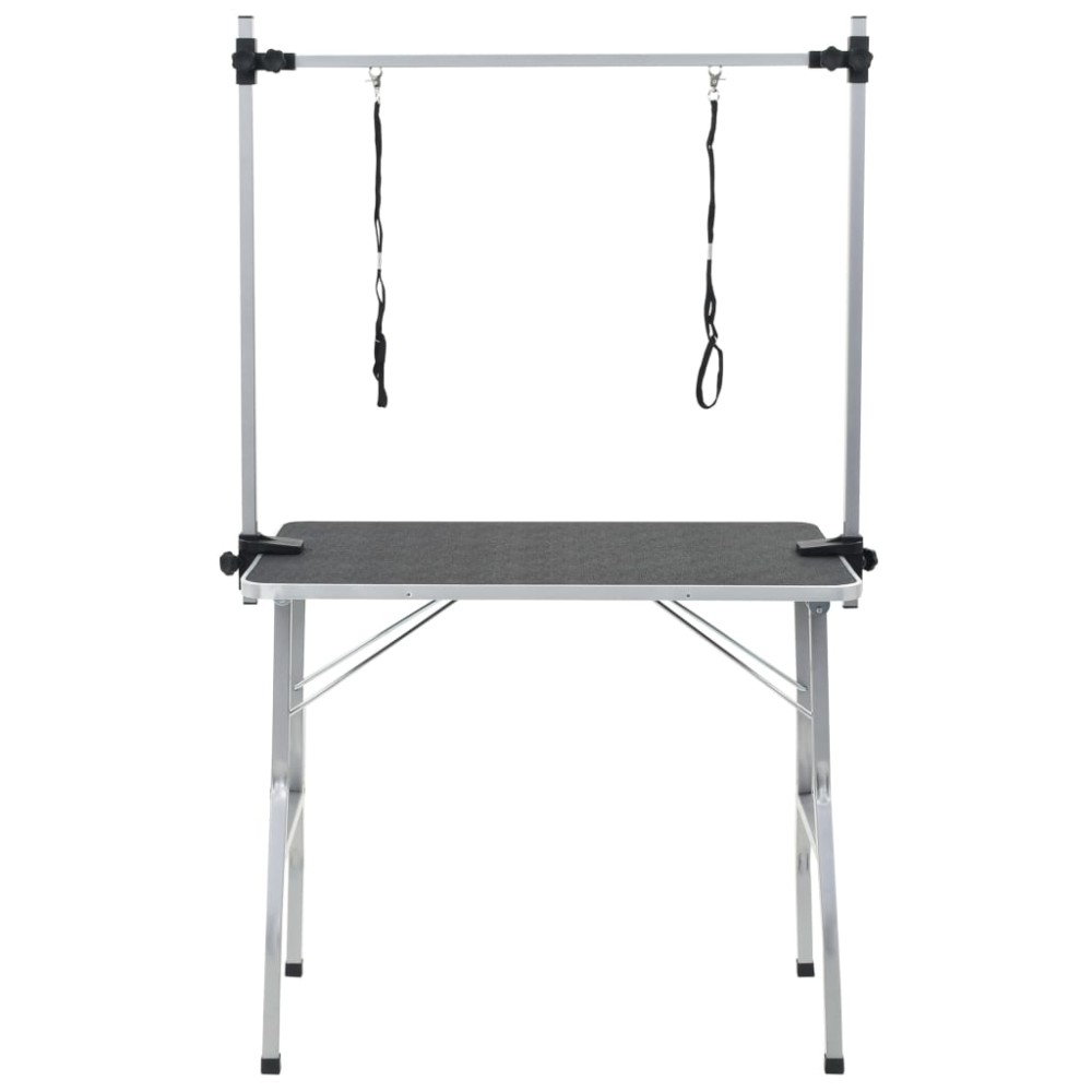 vidaXL Masă de toaletare câini, pisici, animale companie, 2 lațuri