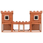 vidaXL Cușcă de iepuri cușcă animale de companie dublă de exterior