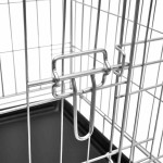 vidaXL Cușcă pentru câini pliabilă, metal, M