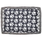 vidaXL Ansamblu pentru pisici/pat/stâlp de zgâriat, cu pernă, răchită