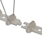 vidaXL Set bandă cu țepi antipăsări cu 2 rânduri, 6 buc., plastic, 3 m