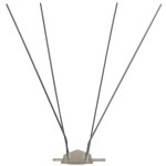 vidaXL Set bandă cu țepi antipăsări cu 4 rânduri, 6 buc., plastic, 3 m vidaXL Set bandă cu țepi antipăsări cu 4 rânduri, 6 buc., plastic, 3 m