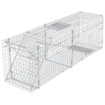 vidaXL Cușcă galvanizată tip capcană, 100 cm vidaXL Cușcă galvanizată tip capcană, 100 cm