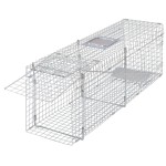 vidaXL Cușcă galvanizată tip capcană, 100 cm vidaXL Cușcă galvanizată tip capcană, 100 cm