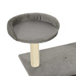 vidaXL Ansamblu pentru pisici cu stâlpi din funie de sisal, 95 cm Gri vidaXL Ansamblu pentru pisici cu stâlpi din funie de sisal, 95 cm Gri
