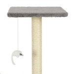 vidaXL Ansamblu pentru pisici cu stâlpi din funie de sisal, 95 cm Gri vidaXL Ansamblu pentru pisici cu stâlpi din funie de sisal, 95 cm Gri