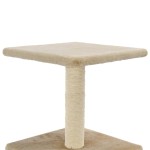 vidaXL Ansamblu pentru pisici, stâlpi cu funie de sisal, bej, 55 cm