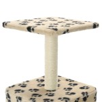 vidaXL Ansamblu pisici, stâlp funie sisal, bej, 55 cm, imprimeu lăbuțe vidaXL Ansamblu pisici, stâlp funie sisal, bej, 55 cm, imprimeu lăbuțe