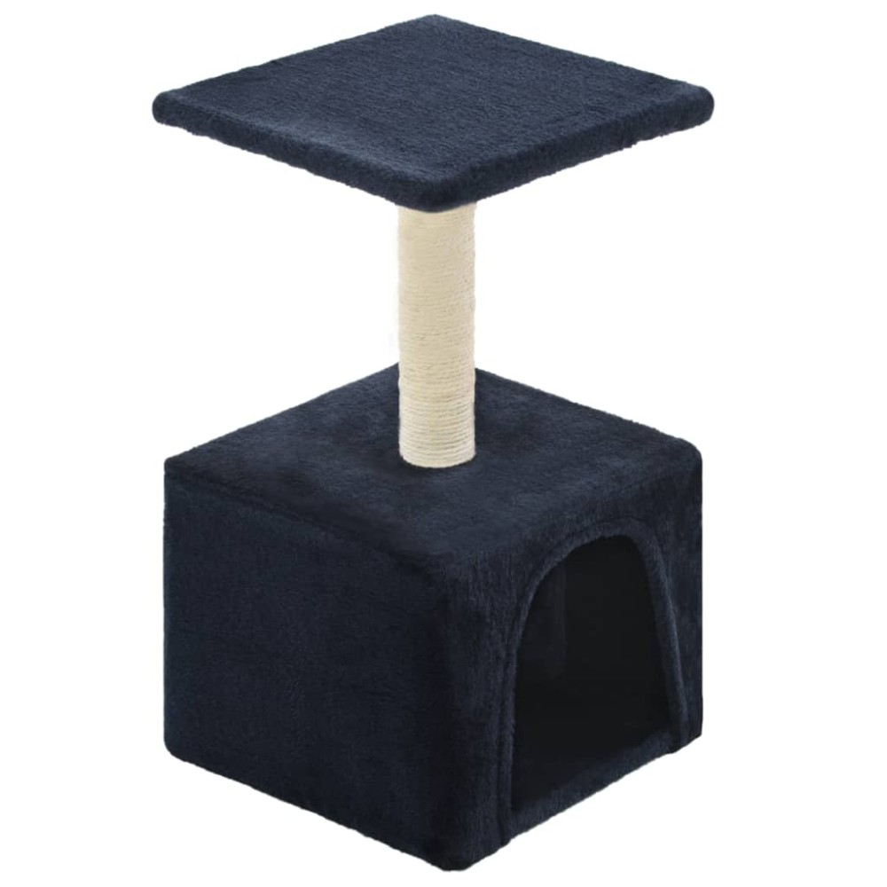 vidaXL Ansamblu pisici, stâlpi din funie sisal, albastru închis, 55 cm
