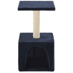 vidaXL Ansamblu pisici, stâlpi din funie sisal, albastru închis, 55 cm vidaXL Ansamblu pisici, stâlpi din funie sisal, albastru închis, 55 cm