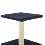 vidaXL Ansamblu pisici, stâlpi din funie sisal, albastru închis, 55 cm vidaXL Ansamblu pisici, stâlpi din funie sisal, albastru închis, 55 cm