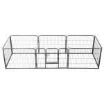 vidaXL Țarc pentru câini, 8 panouri, oțel, 80x60 cm, negru vidaXL Țarc pentru câini, 8 panouri, oțel, 80x60 cm, negru