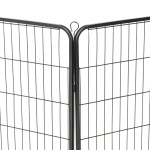 vidaXL Țarc pentru câini, 8 panouri, oțel, 80 x 100 cm, negru vidaXL Țarc pentru câini, 8 panouri, oțel, 80 x 100 cm, negru
