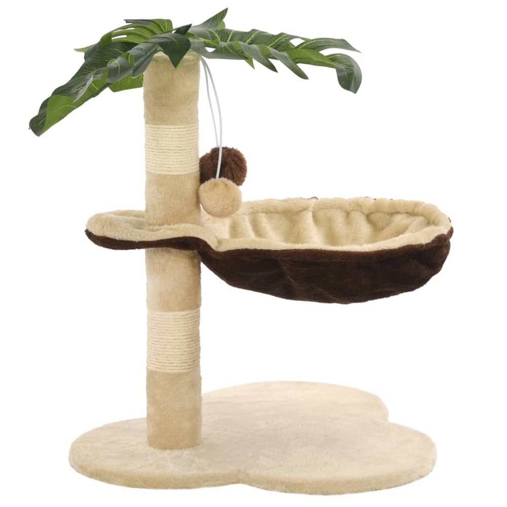 vidaXL Ansamblu pisici cu stâlpi funie sisal, 50 cm, bej și maro