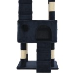vidaXL Ansamblu pentru pisici cu stâlpi funie sisal, 170 cm, albastru