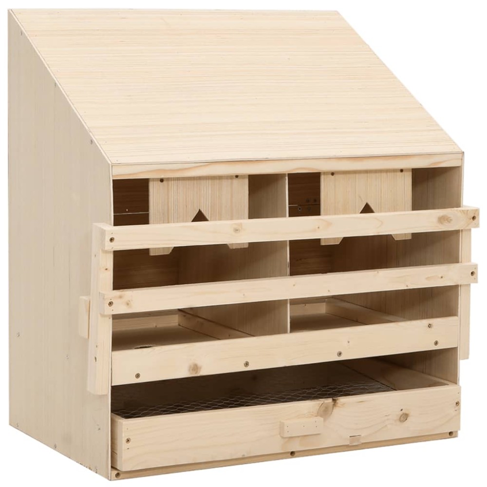vidaXL Cuibar găini cu 2 compartimente, 63x40x65 cm, lemn masiv pin