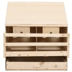vidaXL Cuibar găini cu 2 compartimente, 63x40x65 cm, lemn masiv pin vidaXL Cuibar găini cu 2 compartimente, 63x40x65 cm, lemn masiv pin