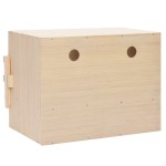 vidaXL Cuibar găini cu 2 compartimente, 63x40x45 cm, lemn masiv pin vidaXL Cuibar găini cu 2 compartimente, 63x40x45 cm, lemn masiv pin