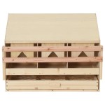 vidaXL Cuibar găini cu 3 compartimente, 72x33x54 cm, lemn masiv pin vidaXL Cuibar găini cu 3 compartimente, 72x33x54 cm, lemn masiv pin