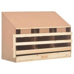 vidaXL Cuibar găin cu 3 compartimente, 93x40x65 cm, lemn masiv pin vidaXL Cuibar găin cu 3 compartimente, 93x40x65 cm, lemn masiv pin
