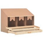 vidaXL Cuibar găin cu 3 compartimente, 93x40x65 cm, lemn masiv pin vidaXL Cuibar găin cu 3 compartimente, 93x40x65 cm, lemn masiv pin
