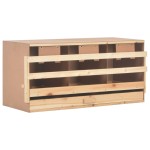 vidaXL Cuibar găini cu 3 compartimente, 96x40x45 cm, lemn masiv pin vidaXL Cuibar găini cu 3 compartimente, 96x40x45 cm, lemn masiv pin