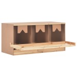 vidaXL Cuibar găini cu 3 compartimente, 96x40x45 cm, lemn masiv pin vidaXL Cuibar găini cu 3 compartimente, 96x40x45 cm, lemn masiv pin