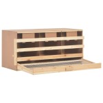 vidaXL Cuibar găini cu 3 compartimente, 96x40x45 cm, lemn masiv pin vidaXL Cuibar găini cu 3 compartimente, 96x40x45 cm, lemn masiv pin