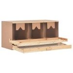vidaXL Cuibar găini cu 3 compartimente, 96x40x45 cm, lemn masiv pin vidaXL Cuibar găini cu 3 compartimente, 96x40x45 cm, lemn masiv pin