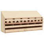 vidaXL Cuibar găini cu 5 compartimente 117x33x54 cm lemn masiv pin vidaXL Cuibar găini cu 5 compartimente 117x33x54 cm lemn masiv pin